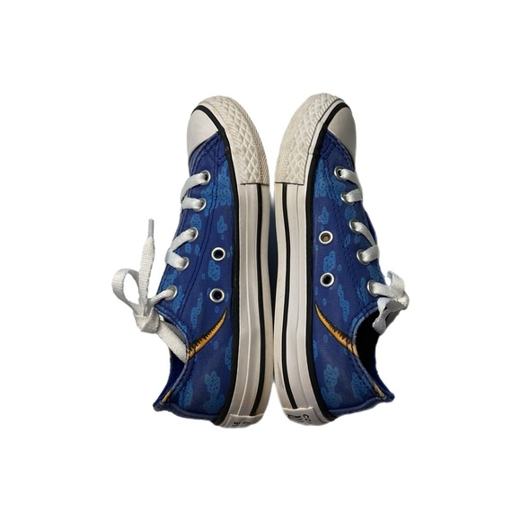 Chuck Taylor All Star Dino's Beach Party Lo Top Junior Sz 12 Blue gold Dinosaur - Picture 10 of 15